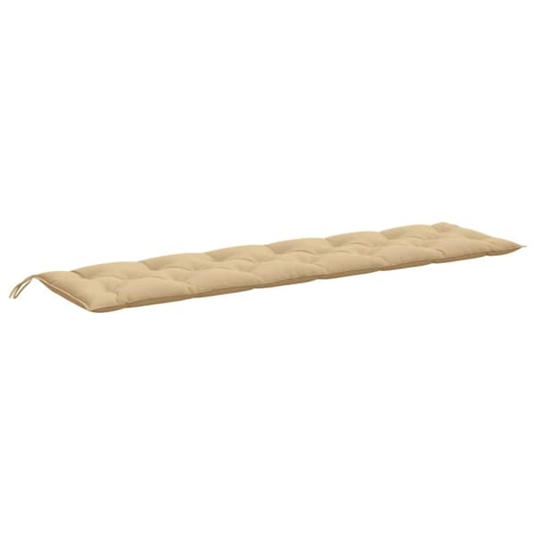 vidaXL hynder til havebænk 2 stk. 200x50x7 cm stof meleret beige