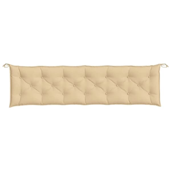 vidaXL hynder til havebænk 2 stk. 200x50x7 cm stof meleret beige