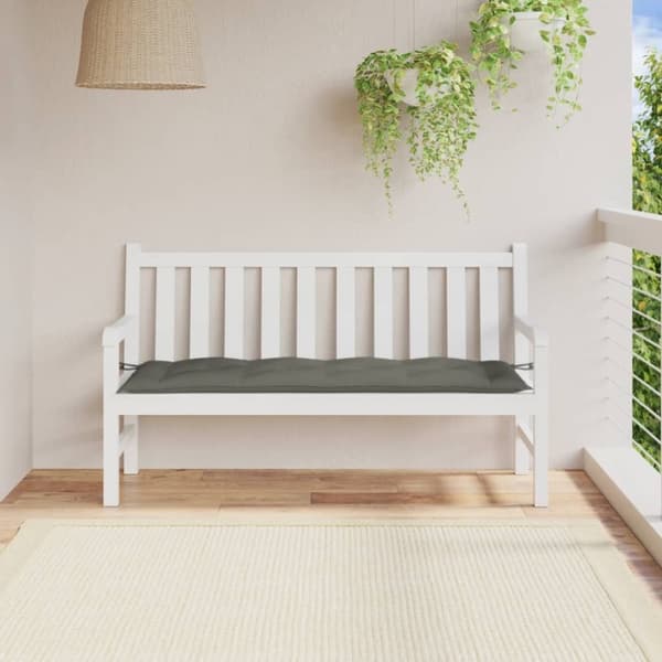 vidaXL hynde til havebænk 150x50x7 cm stof meleret mørkegrå