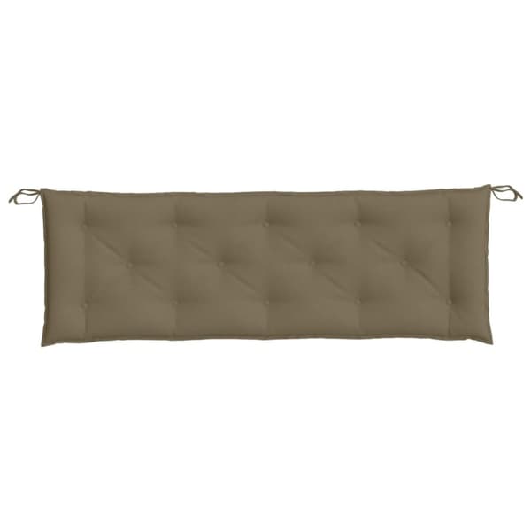 vidaXL Bänkdyna melerad taupe 150x50x7 cm tyg