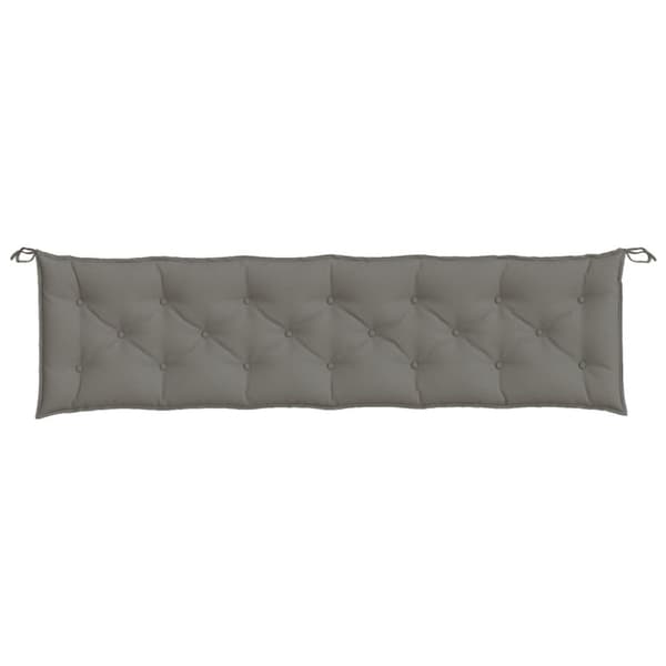 vidaXL Bänkdyna 2 st melerad mörkgrå 200x50x7 cm tyg