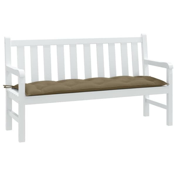 vidaXL hynde til havebænk 150x50x7 cm stof meleret gråbrun