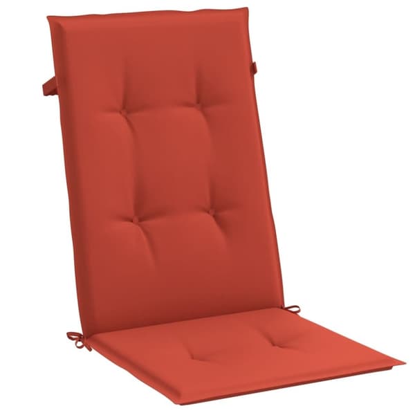 vidaXL Stolsdynor högt ryggstöd 6 st melerad röd 120x50x4 cm tyg