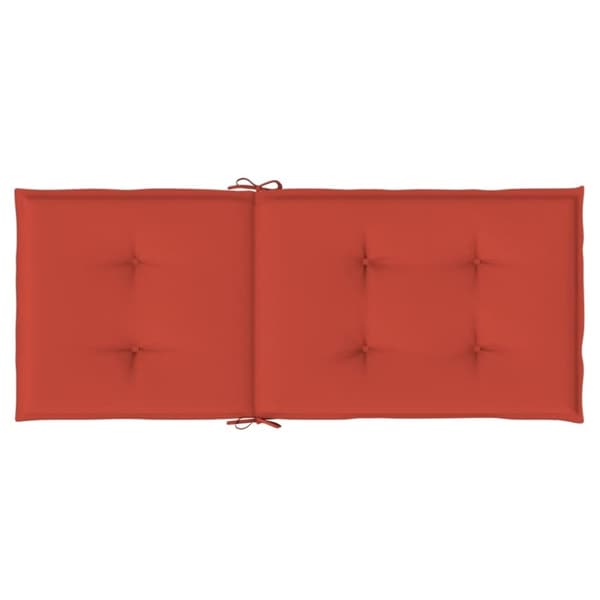 vidaXL Stolsdynor högt ryggstöd 6 st melerad röd 120x50x4 cm tyg