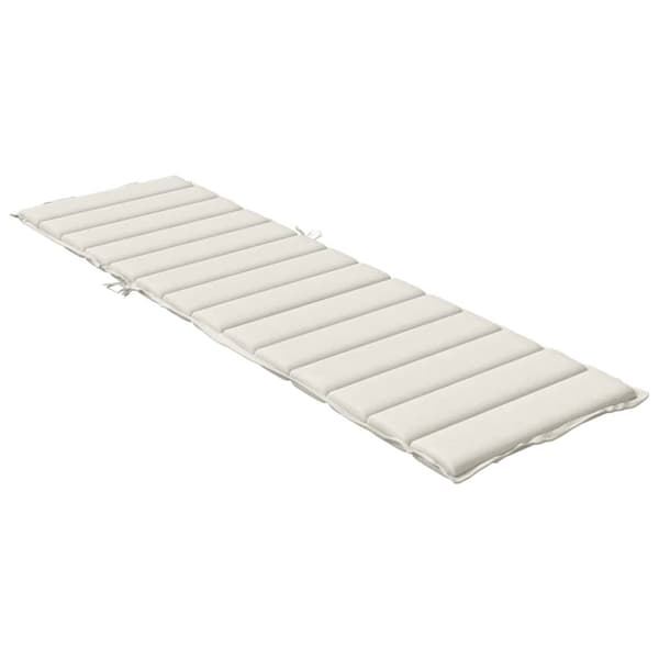 vidaXL Solsängsdyna melerad gräddvit 200x50x4 cm tyg