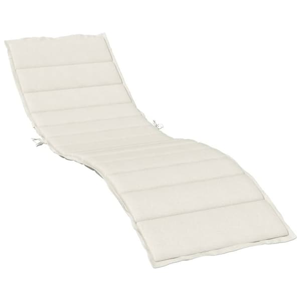 vidaXL Solsängsdyna melerad gräddvit 200x50x4 cm tyg