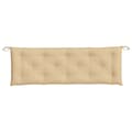 Miniatyrbillede 4 af 8: vidaXL hynde til havebænk 150x50x7 cm stof meleret beige