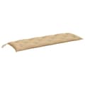 Miniatyrbillede 2 af 8: vidaXL hynde til havebænk 150x50x7 cm stof meleret beige