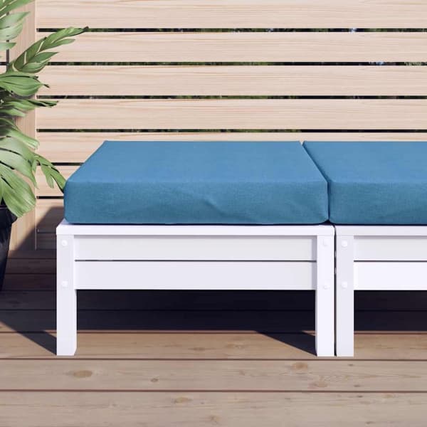 vidaXL pallehynde 60x60x10 cm stof meleret blå