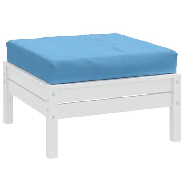 vidaXL pallehynde 60x60x10 cm stof meleret blå