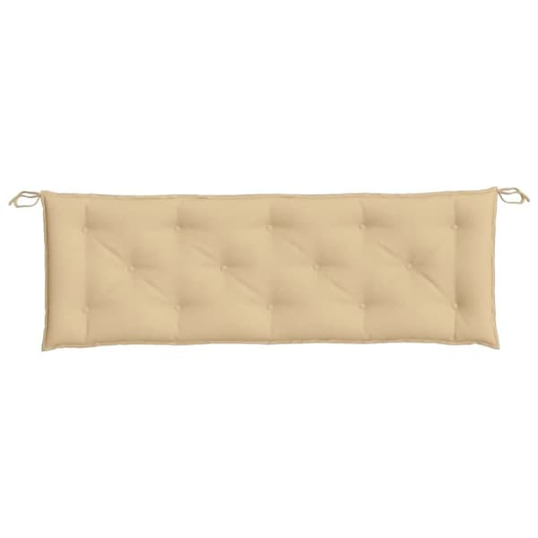 vidaXL Bänkdyna melerad beige 150x50x7 cm tyg