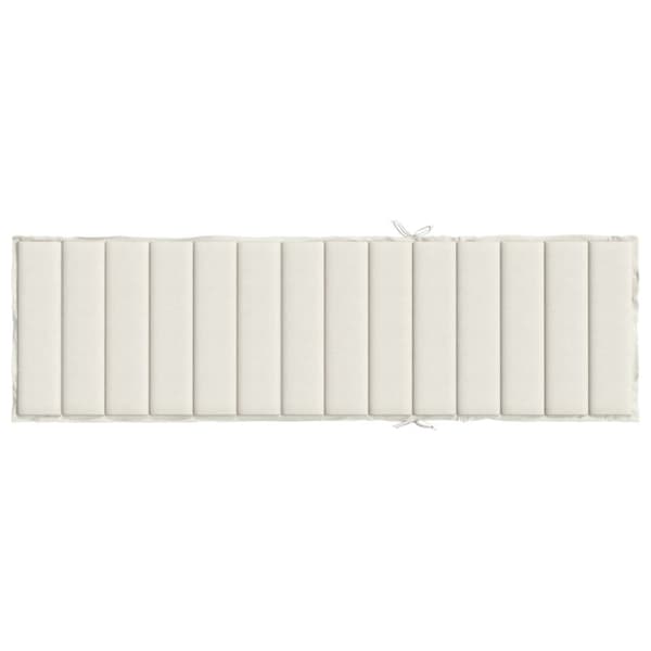 vidaXL hynde til liggestol 200x50x4 cm stof meleret cremefarvet
