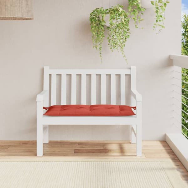 vidaXL Bänkdyna melerad röd 100x50x7 cm tyg
