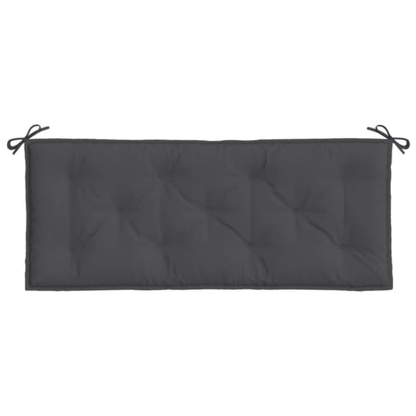 vidaXL hynder til havebænk 2 stk. 120x50x7 cm stof meleret antracitgrå