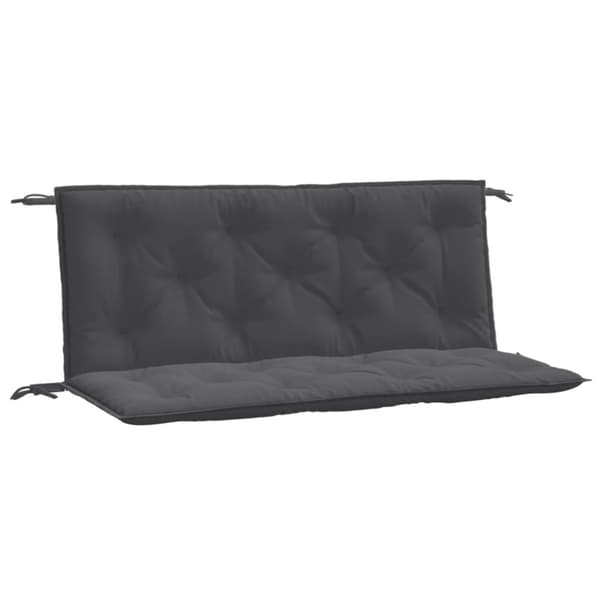 vidaXL hynder til havebænk 2 stk. 120x50x7 cm stof meleret antracitgrå