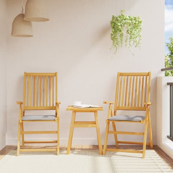 vidaXL Sittdynor för trädgården 4 st ljusgrå 45x45x2 cm fyrkantig