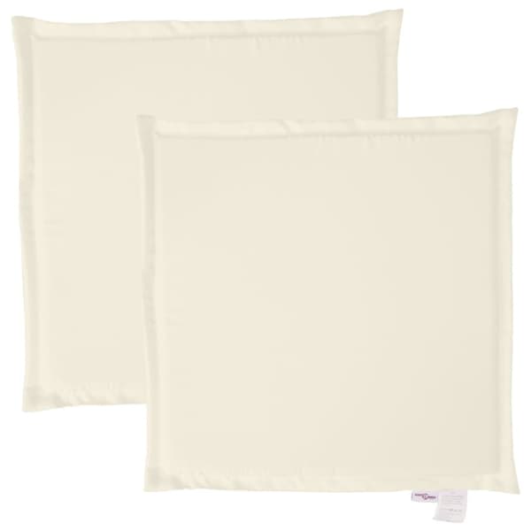 vidaXL Sittdynor för trädgården 2 st gräddvit 45x45x2 cm fyrkantig