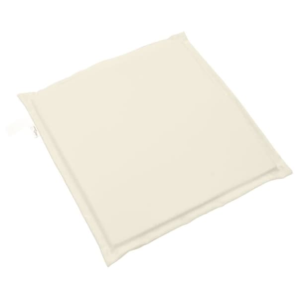 vidaXL udendørs sædehynder 2 stk. 45x45x2 cm firkantet cremefarvet