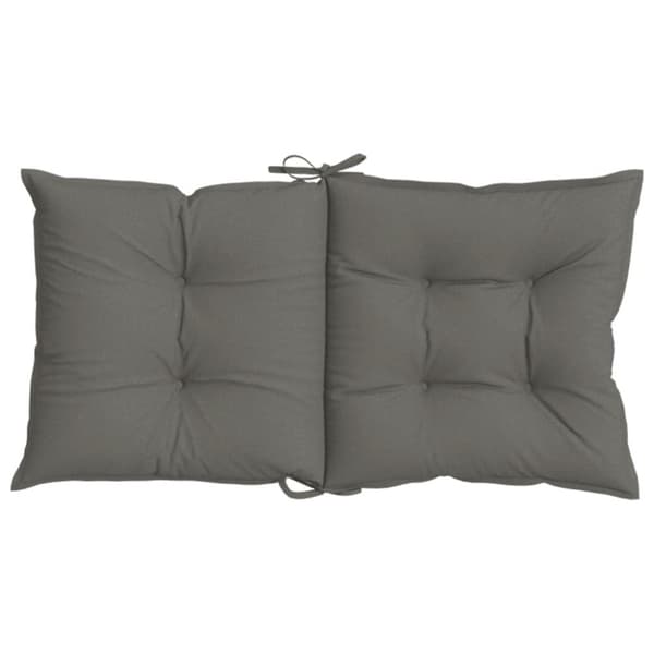 vidaXL stolehynder med lav ryg 4 stk. 100x50x7 cm stof mørkegrå