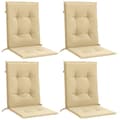 Miniatyrbillede 3 af 10: vidaXL stolehynder med lav ryg 4 stk. 100x50x4 cm stof beige