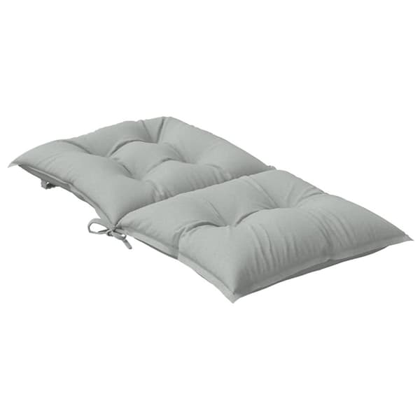 vidaXL Stolsdynor lågt ryggstöd 2 st melerad ljusgrå 100x50x7 cm tyg