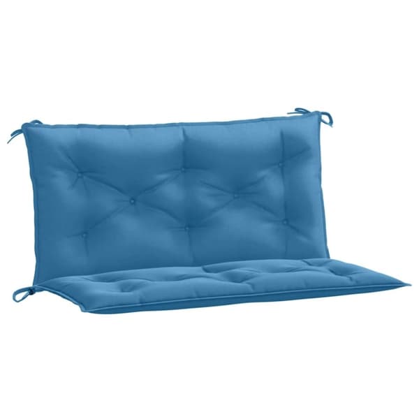 vidaXL hynder til havebænk 2 stk. 100x50x7 cm stof meleret blå