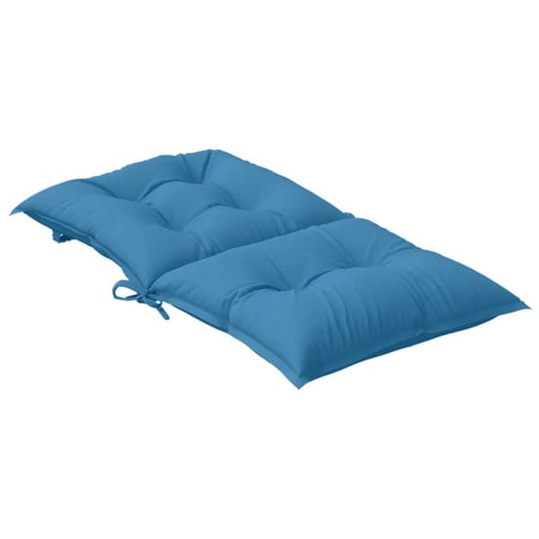 vidaXL Stolsdynor lågt ryggstöd 6 st melerad blå 100x50x7 cm tyg