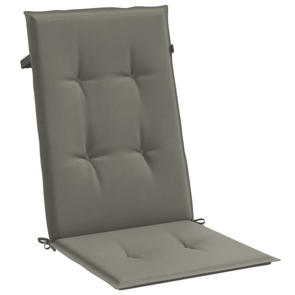 vidaXL Stolsdynor högt ryggstöd 6 st melerad mörkgrå 120x50x4 cm tyg