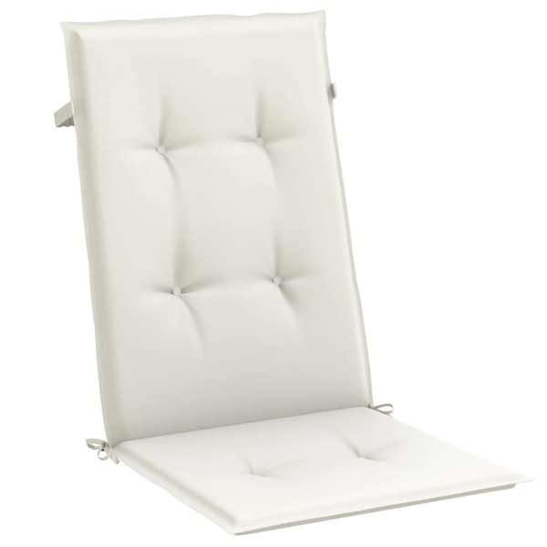 vidaXL Stolsdynor högt ryggstöd 6 st melerad gräddvit 120x50x4 cm tyg