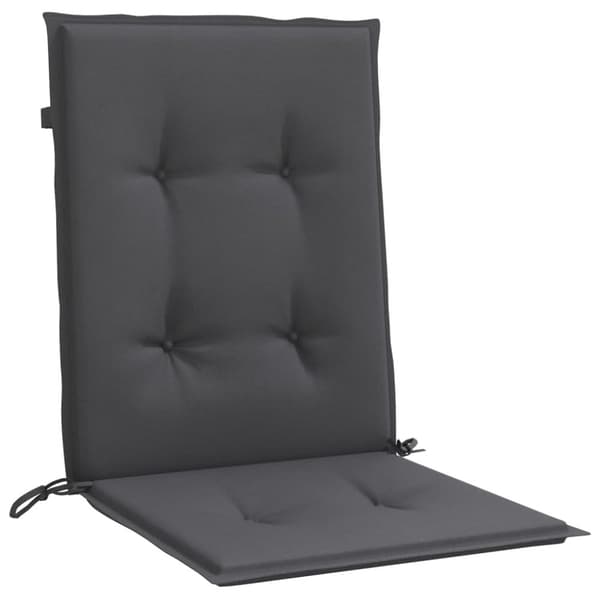 vidaXL Stolsdynor lågt ryggstöd 4 st melerad antracit 100x50x4 cm tyg