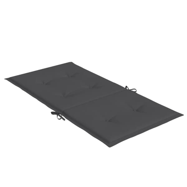 vidaXL Stolsdynor lågt ryggstöd 4 st melerad antracit 100x50x4 cm tyg