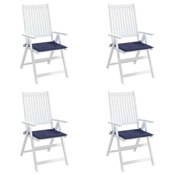 vidaXL pallehynder 4 stk. 50x50x3 cm oxfordstof marineblå