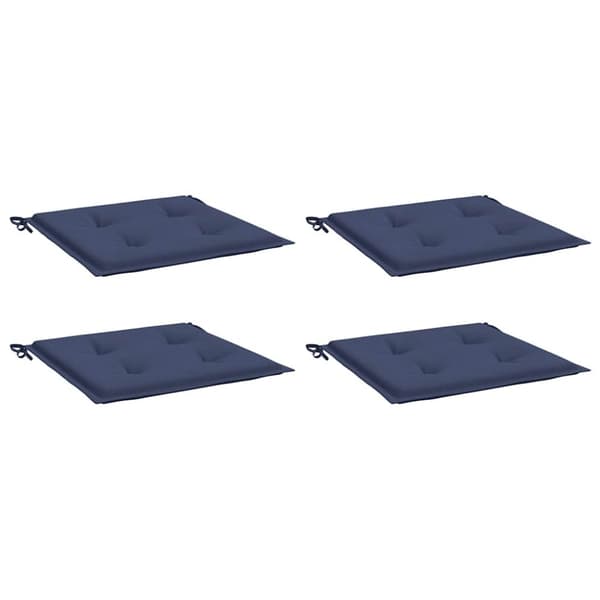 vidaXL pallehynder 4 stk. 40x40x3 cm oxfordstof marineblå