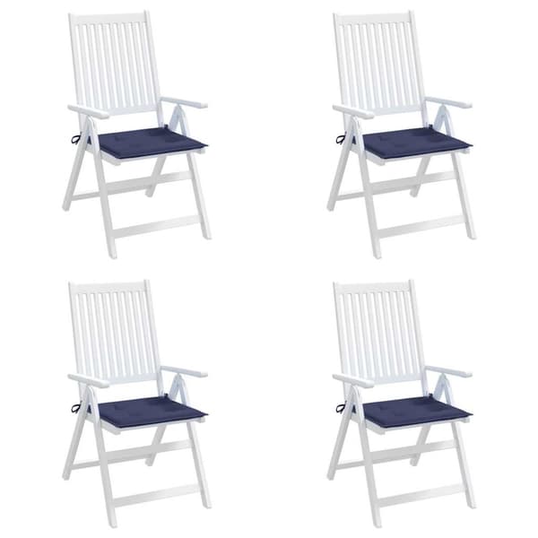 vidaXL pallehynder 4 stk. 40x40x3 cm oxfordstof marineblå