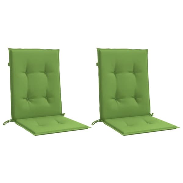 vidaXL stolehynder med lav ryg 2 stk. 100x50x4 cm stof grøn