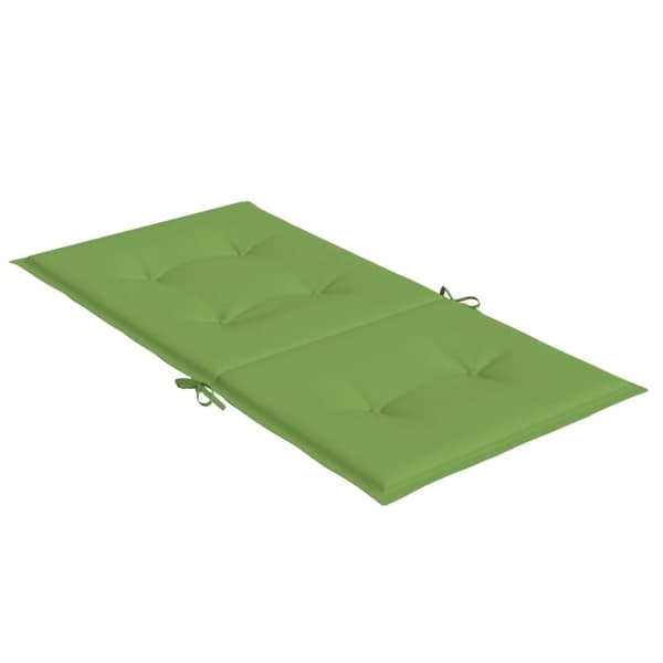 vidaXL stolehynder med lav ryg 2 stk. 100x50x4 cm stof grøn