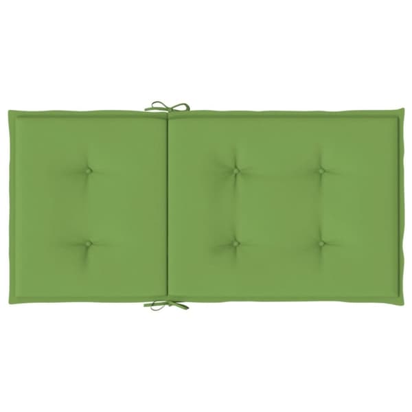 vidaXL stolehynder med lav ryg 2 stk. 100x50x4 cm stof grøn