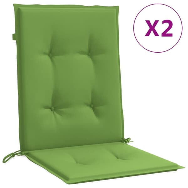 vidaXL stolehynder med lav ryg 2 stk. 100x50x4 cm stof grøn