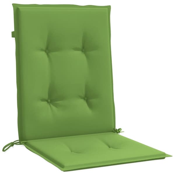 vidaXL Stolsdynor lågt ryggstöd 2 st melerad grön 100x50x4 cm tyg