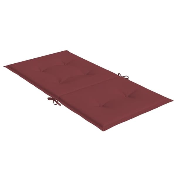 vidaXL Stolsdynor lågt ryggstöd 6 st melerad vinröd 100x50x4 cm tyg