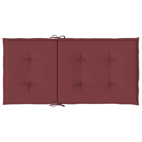 vidaXL Stolsdynor lågt ryggstöd 6 st melerad vinröd 100x50x4 cm tyg