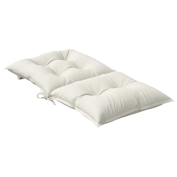 vidaXL Stolsdynor lågt ryggstöd 6 st melerad gräddvit 100x50x7 cm tyg
