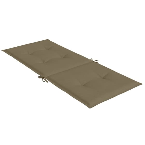 vidaXL stolehynder med høj ryg 2 stk. 120x50x4 cm stof gråbrun