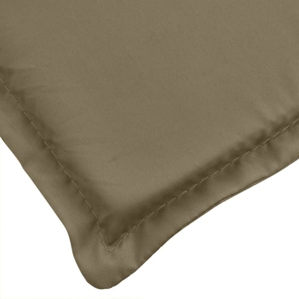 vidaXL Stolsdynor högt ryggstöd 2 st melerad taupe 120x50x4 cm tyg