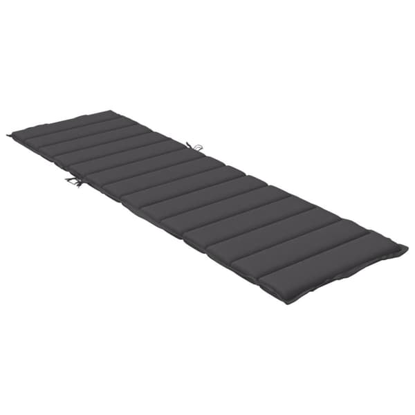 vidaXL Solsängsdyna melerad antracit 200x50x4 cm tyg