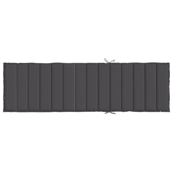 vidaXL Solsängsdyna melerad antracit 200x50x4 cm tyg