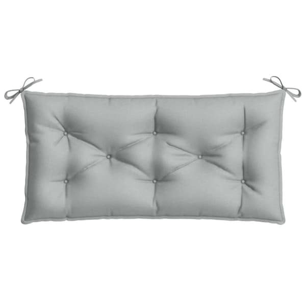 vidaXL Bänkdyna 2 st melerad ljusgrå 100x50x7 cm tyg