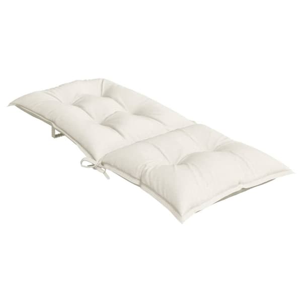 vidaXL stolehynder med høj ryg 4 stk. 120x50x7 cm stof cremefarvet