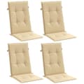 Miniatyrbillede 3 af 10: vidaXL stolehynder med høj ryg 4 stk. 120x50x4 cm stof beige
