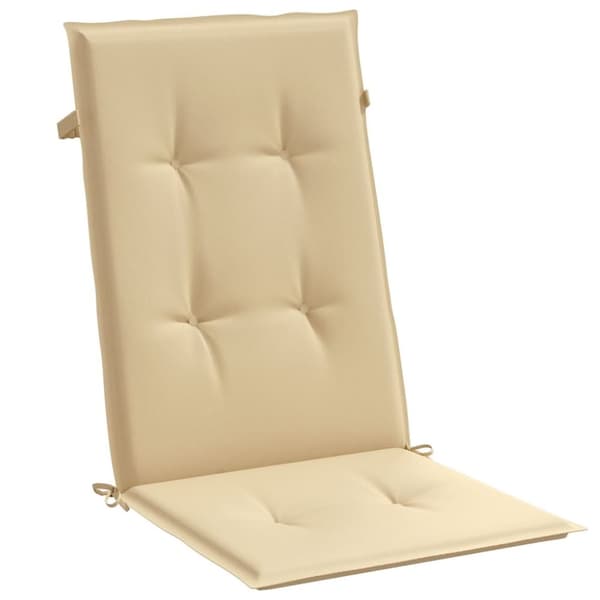 vidaXL stolehynder med høj ryg 4 stk. 120x50x4 cm stof beige